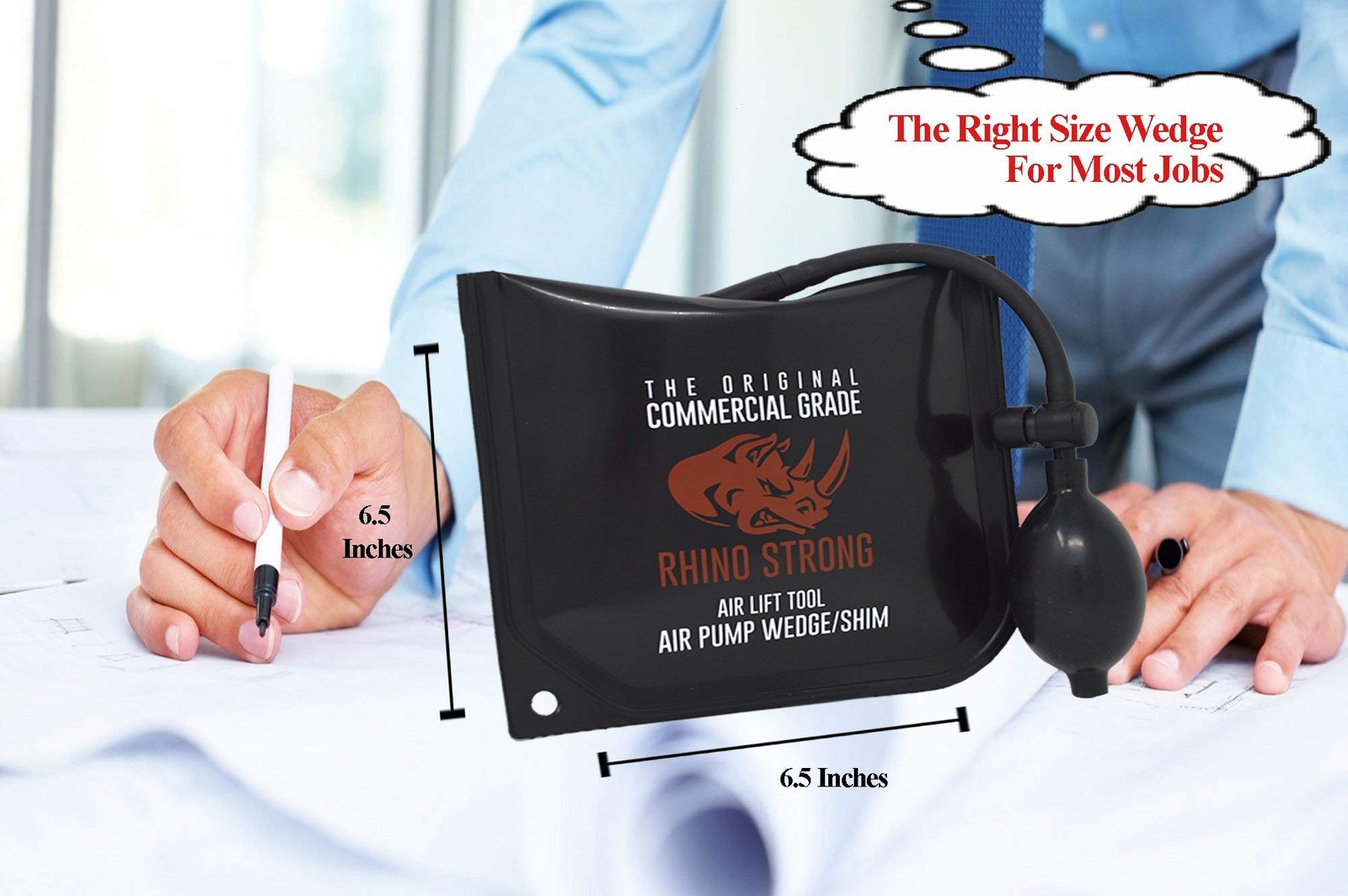 The Original Rhino Strong Commercial Grade Air Wedge Bag 2.0 Pump…