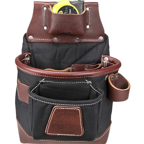 Occidental Leather 8582 13-Pocket Right Handed Leather FatLip Tool Bag, Black