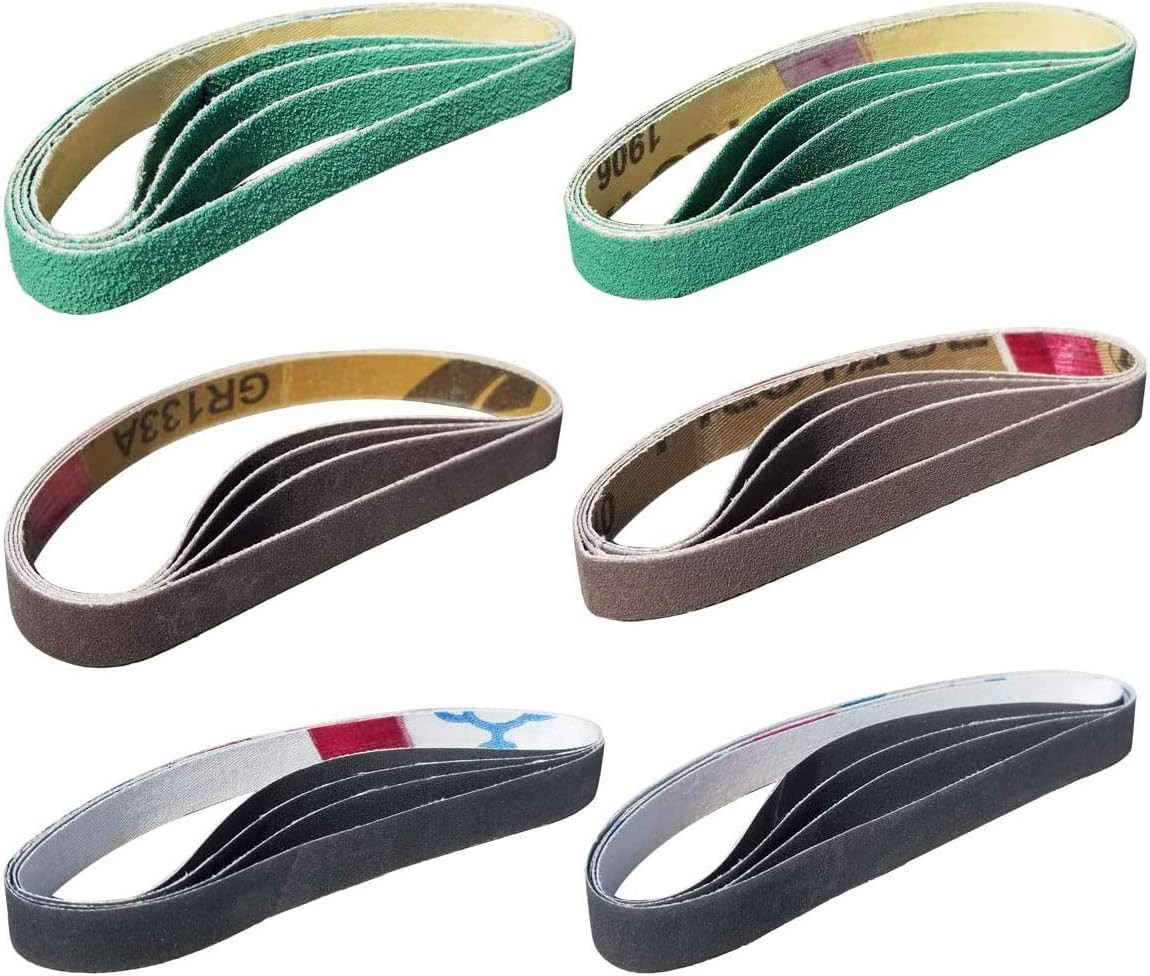 24 Pack 1/2″ x 12″ Sharpening Belt Kit for Official Work Sharp WSKTS & WSKTS-…