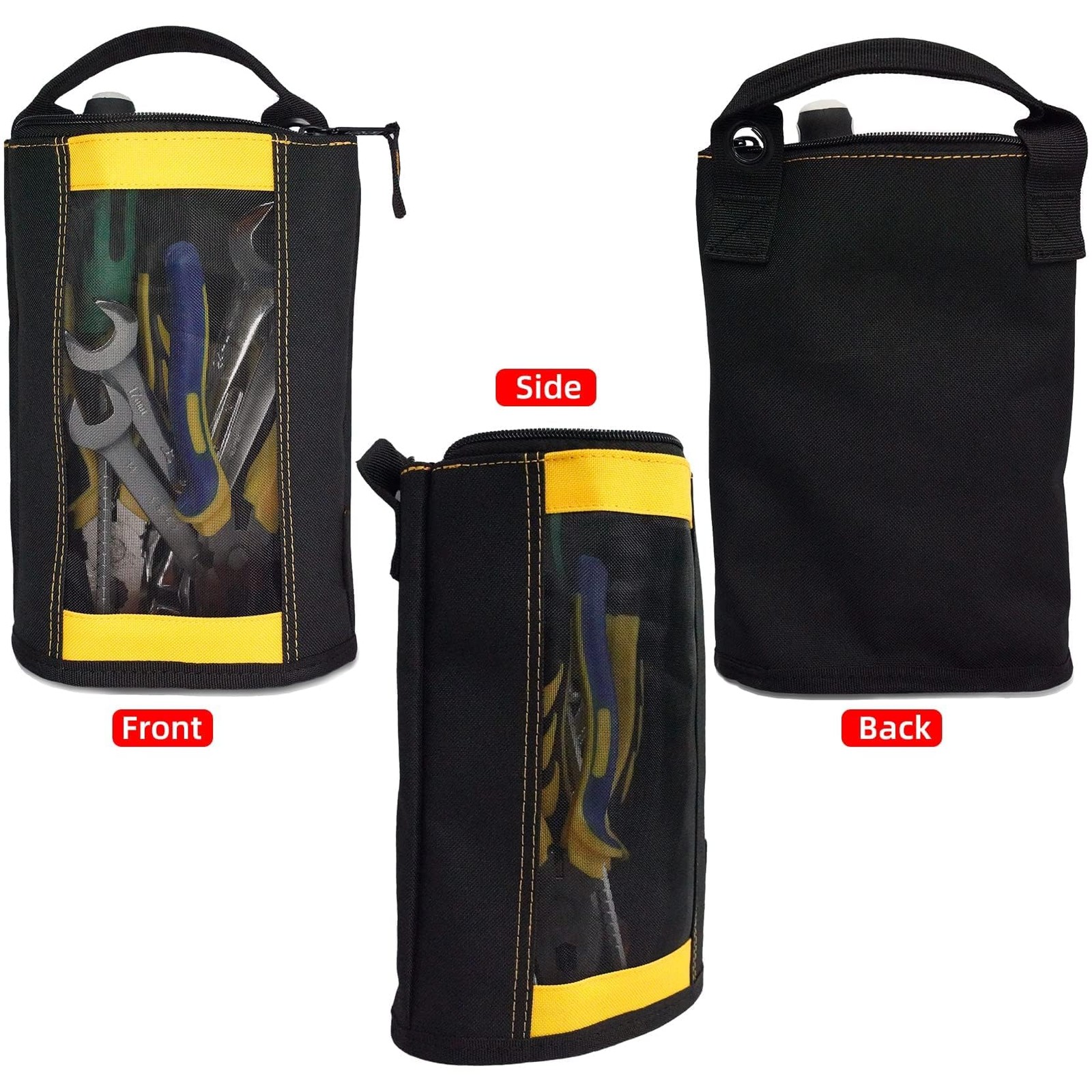 MELOTOUGH Canvas Zipper Tool Pouch Bag -Fastener 2 Pack, Yellow color