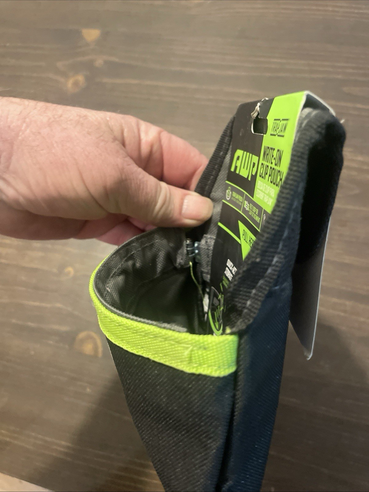 AWP Trapjaw Clip-On Fastener Pouch with Spring-Loaded Technology Metal Belt Clip