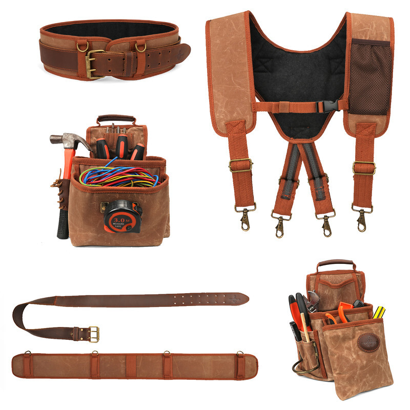 TOURBON Electrician/Carpenter/Framer Tool Contractor Vest Suspender Rig Beltbag