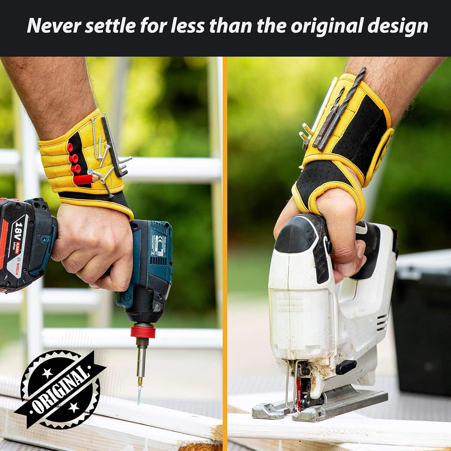 Magnetic wrist strap tool gift for him, magnetic screw bracket wrist support