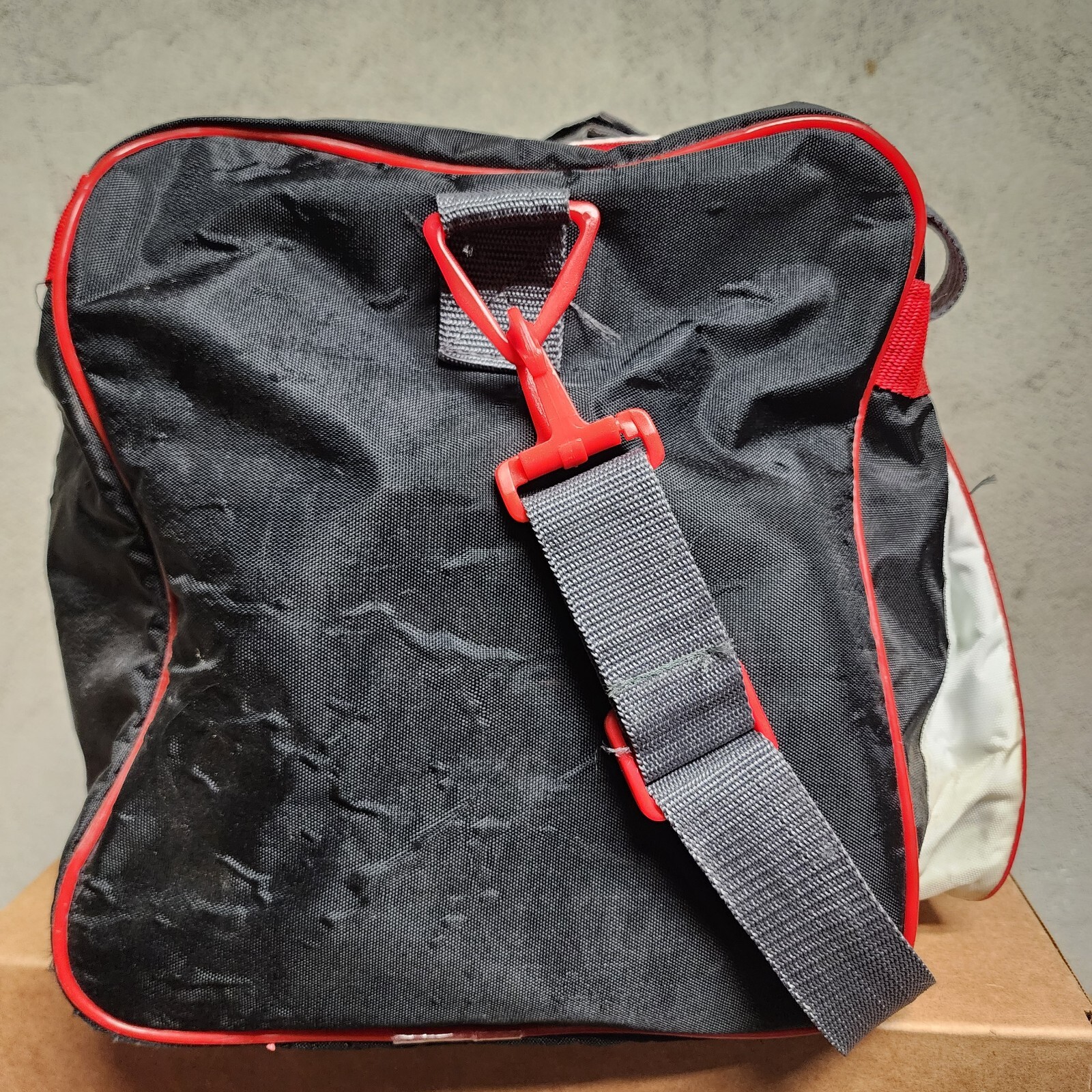 Snap-On 90’s Big TimeTool Duffle Bag Tote Red White Black Vintage