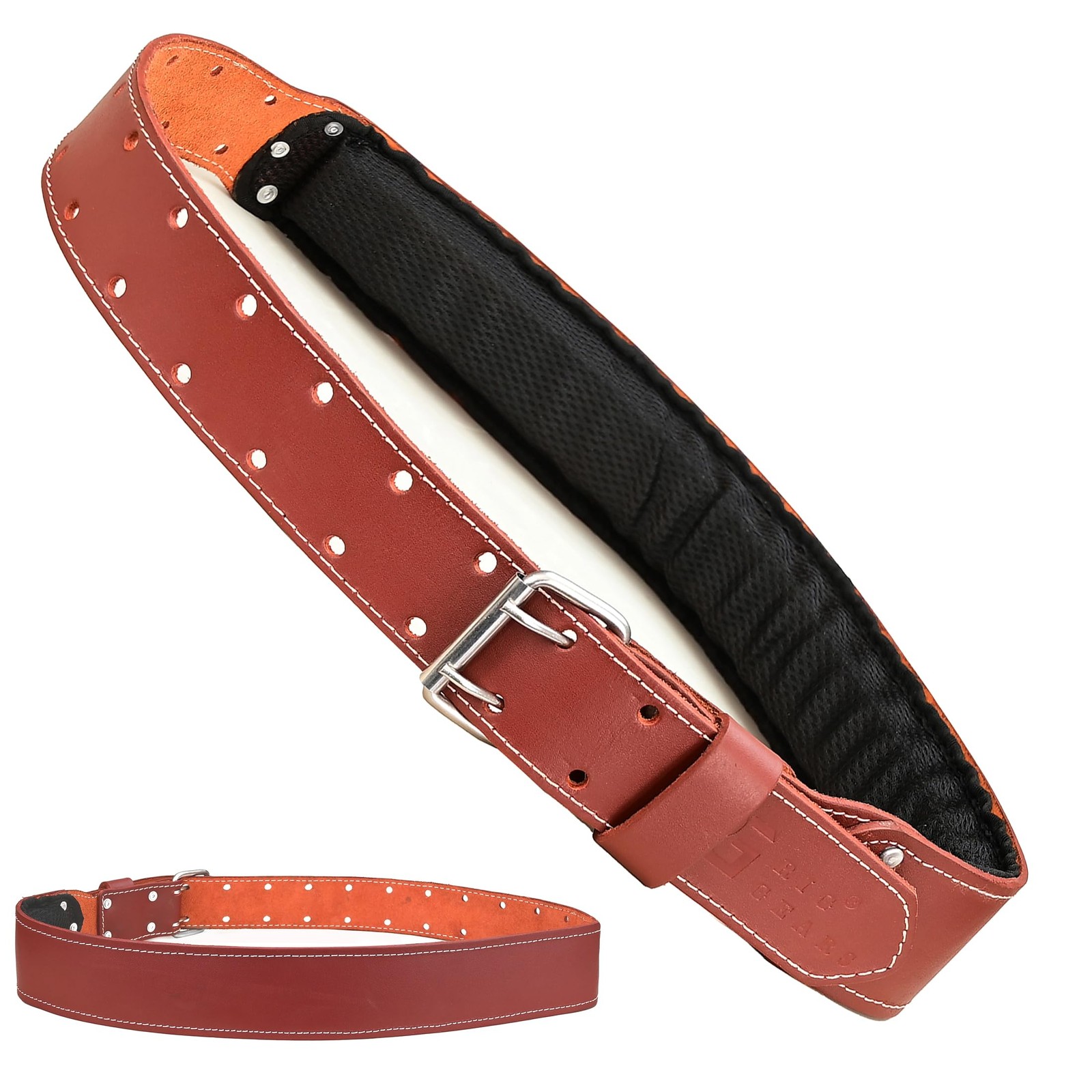 3 Inch Mens Leather Tool Belt Carpenter Construction Foam Fits 3449 Inch
