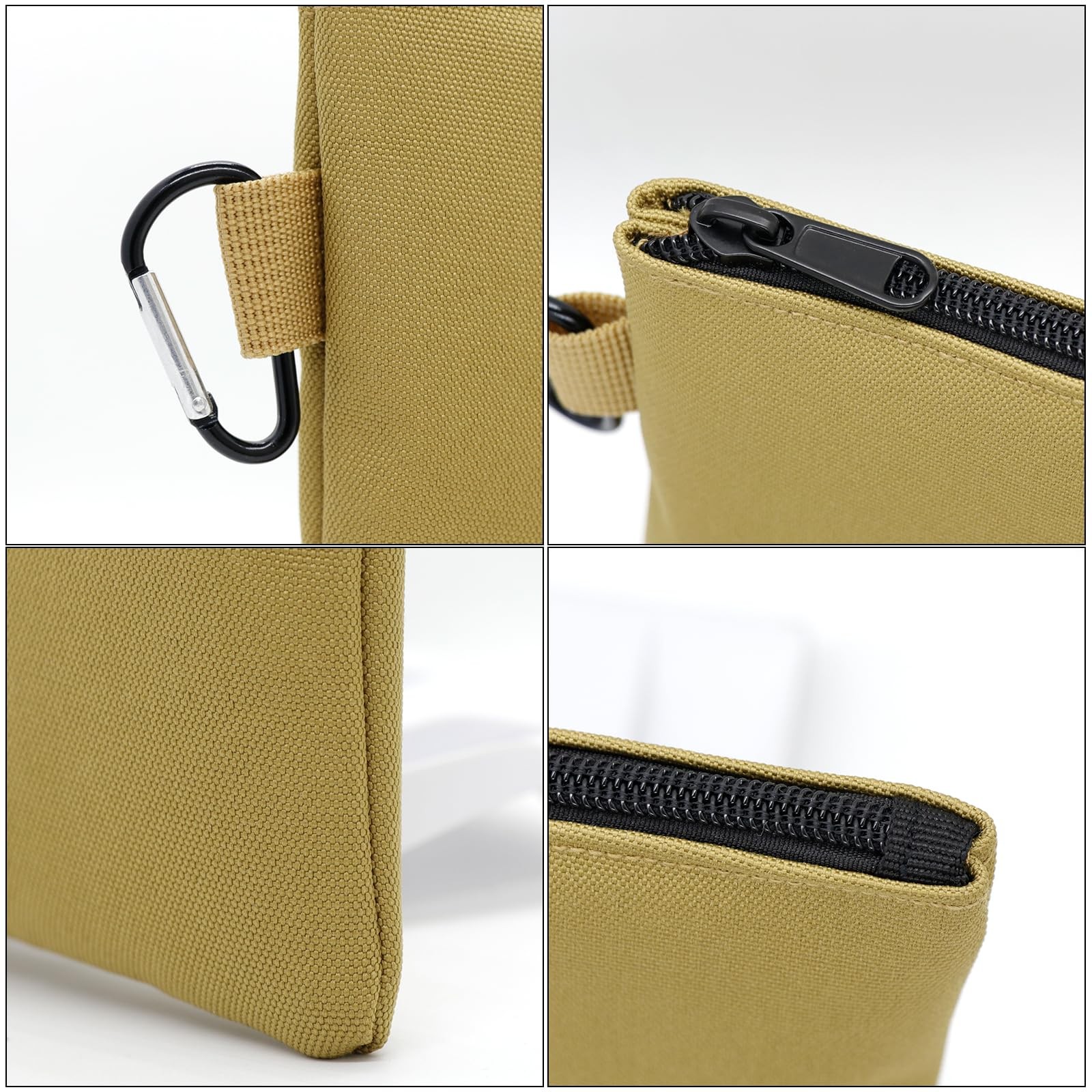 Faylapa 6 Pack Canvas Tool Pouches Zipper Bag, Premium Waterproof Utility Mul…