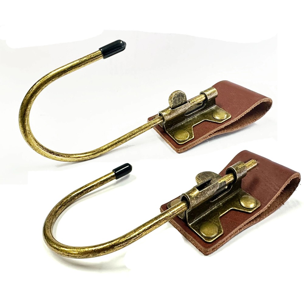 2pcs Leather Metal Float Tool Hook Trowel Hanger Drill Carrier for Belt Carry