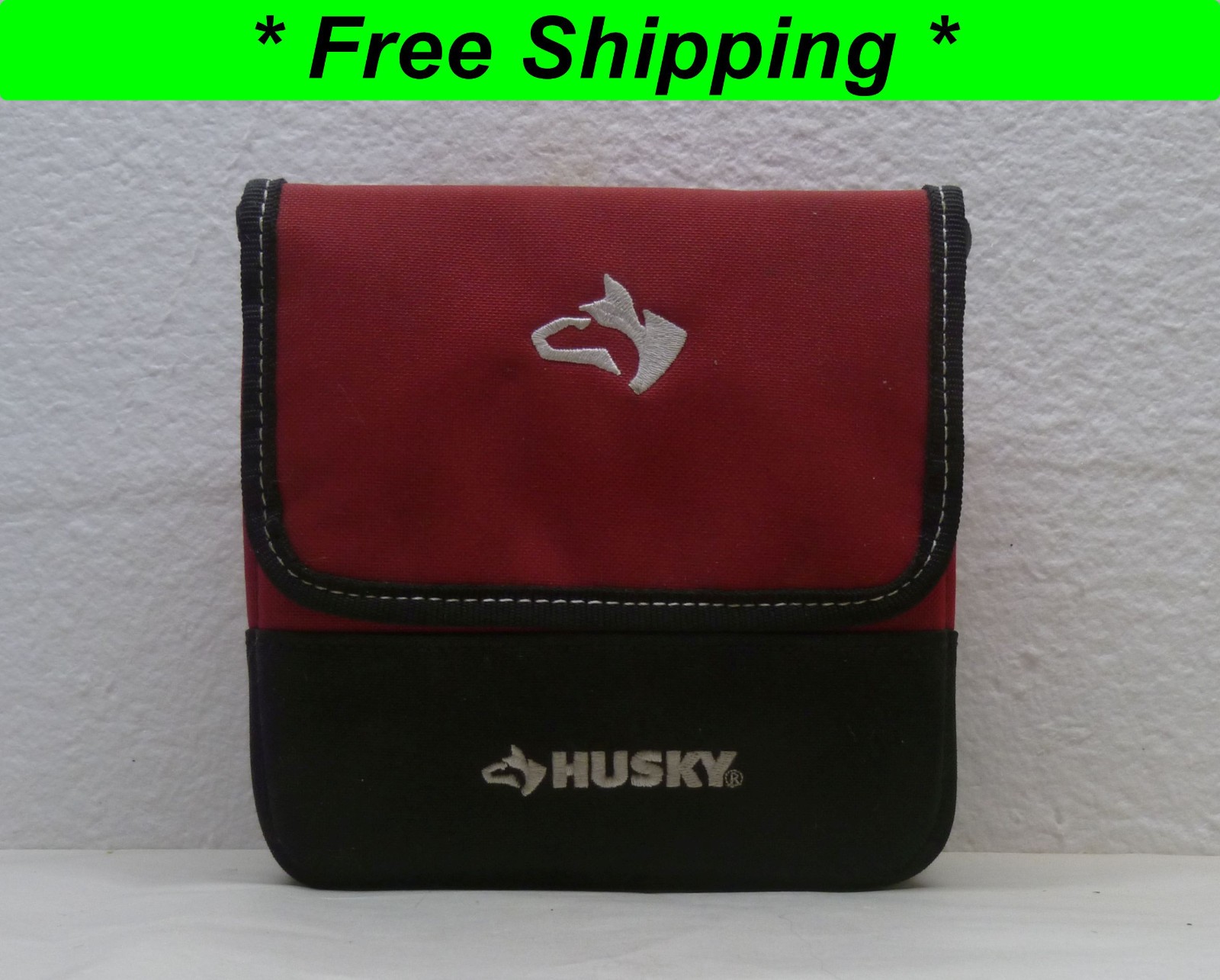 Husky Clip-on or Slide-Thru Tool Belt Pouch Heavy Duty Hard Case, Waterproof