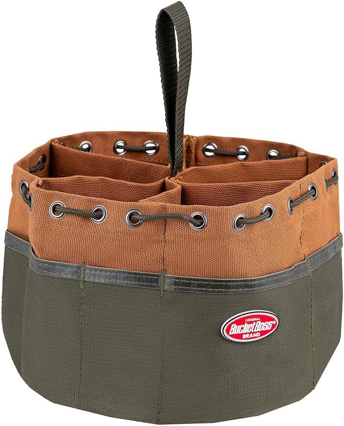 Bucket Boss Parachute Bag Small Parts in Brown, 25001 1 Pack, Brown