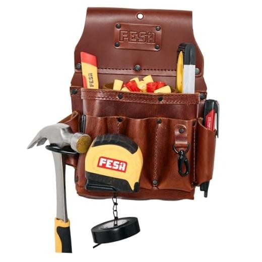 Leather Electrician Tool Pouch – 13-in-1 Top Grain Leather Electrician Cherry