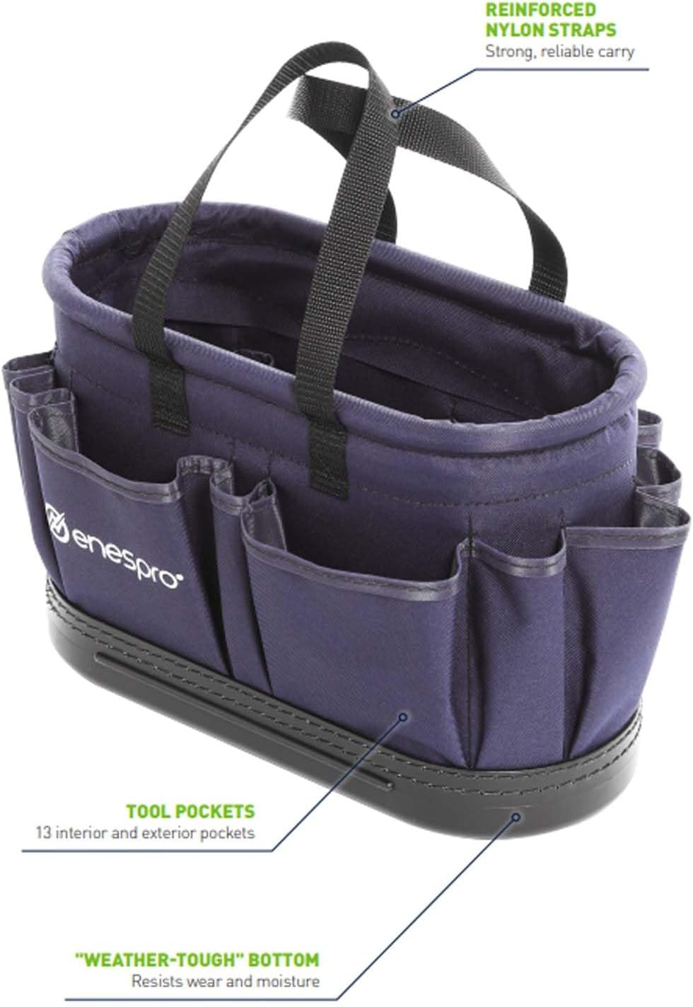 26-Pocket Oval Tool Bucket – Ultimate Organizer for All Your Tools
