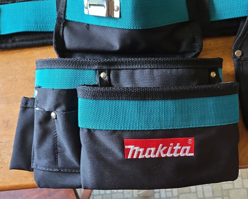 Makita Heavy Duty Tool Belt Back Support Strap Multiple Pouches 56″ Long NEW