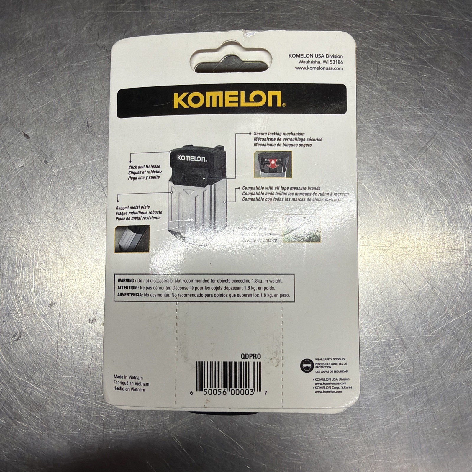 Komelon Quick-Draw Pro Universal Tape Measure Holster Belt Clip Holder QDPRO New