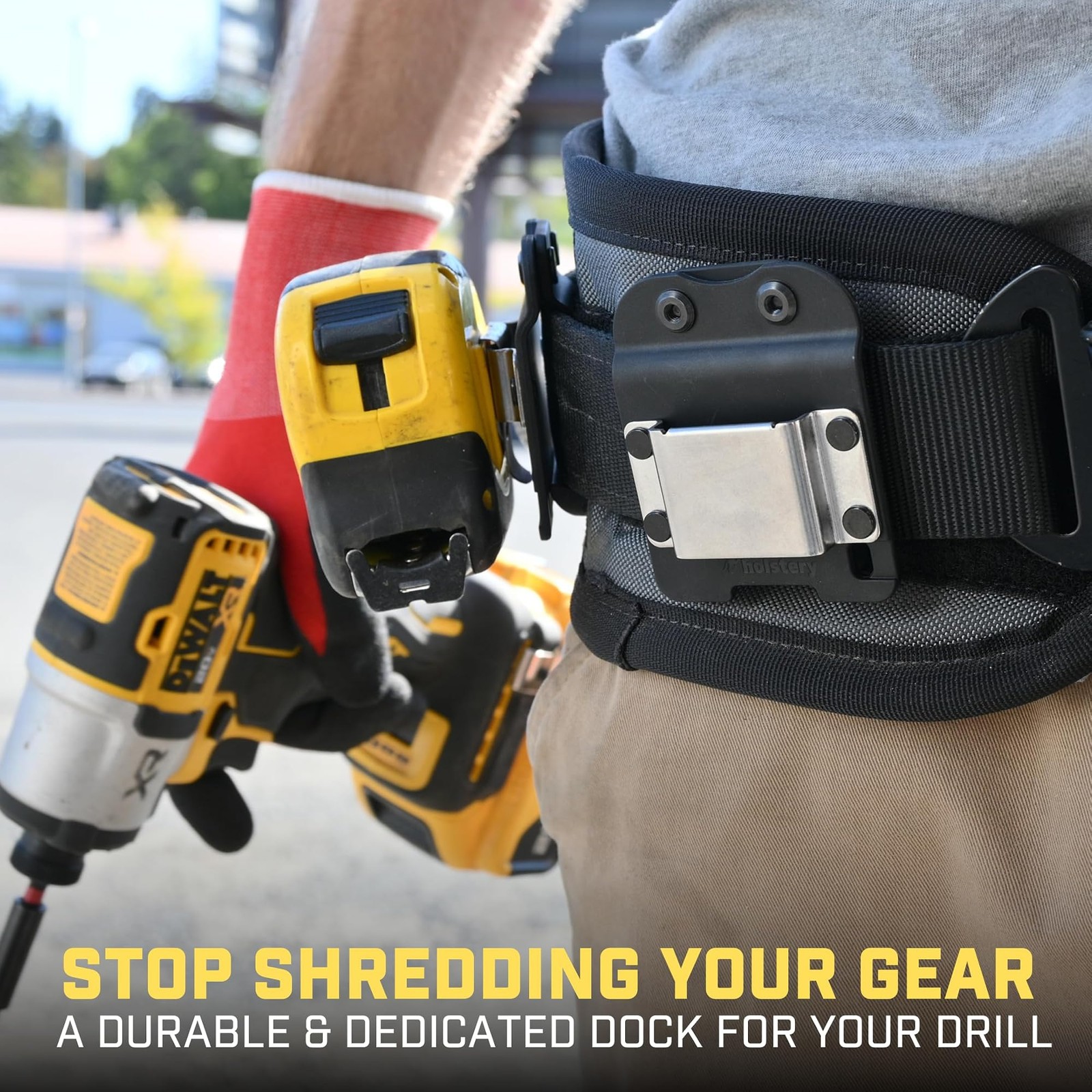 Holstery DriverMaster | Clip-On Tool Belt Drill Holder – Simple Hook Holster …