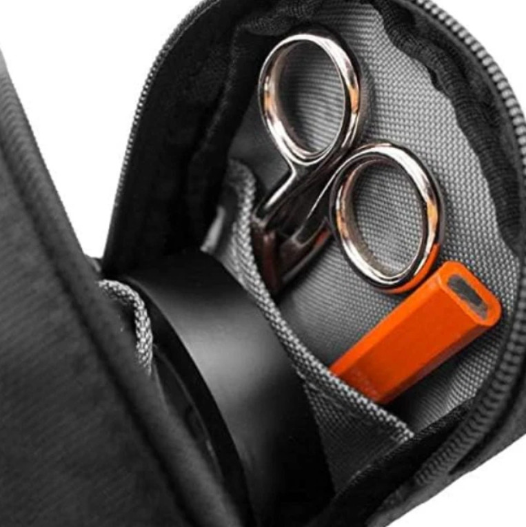 Husky 4.5 in. Clip-On Tool Belt Pouch 3 Pockets Durable Heavy Duty 570 971