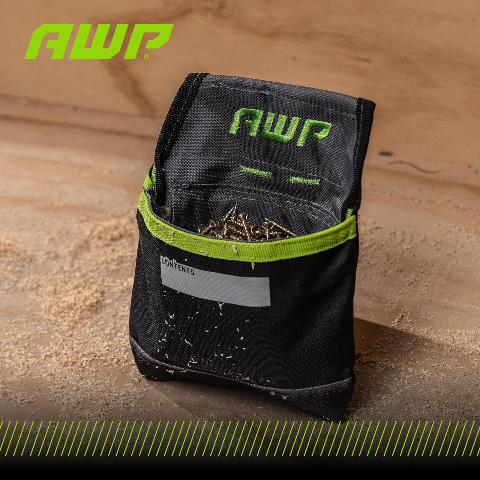 AWP TrapJaw Clip on Fastener Pouch with Spring Loaded Technology Metal Belt Clip