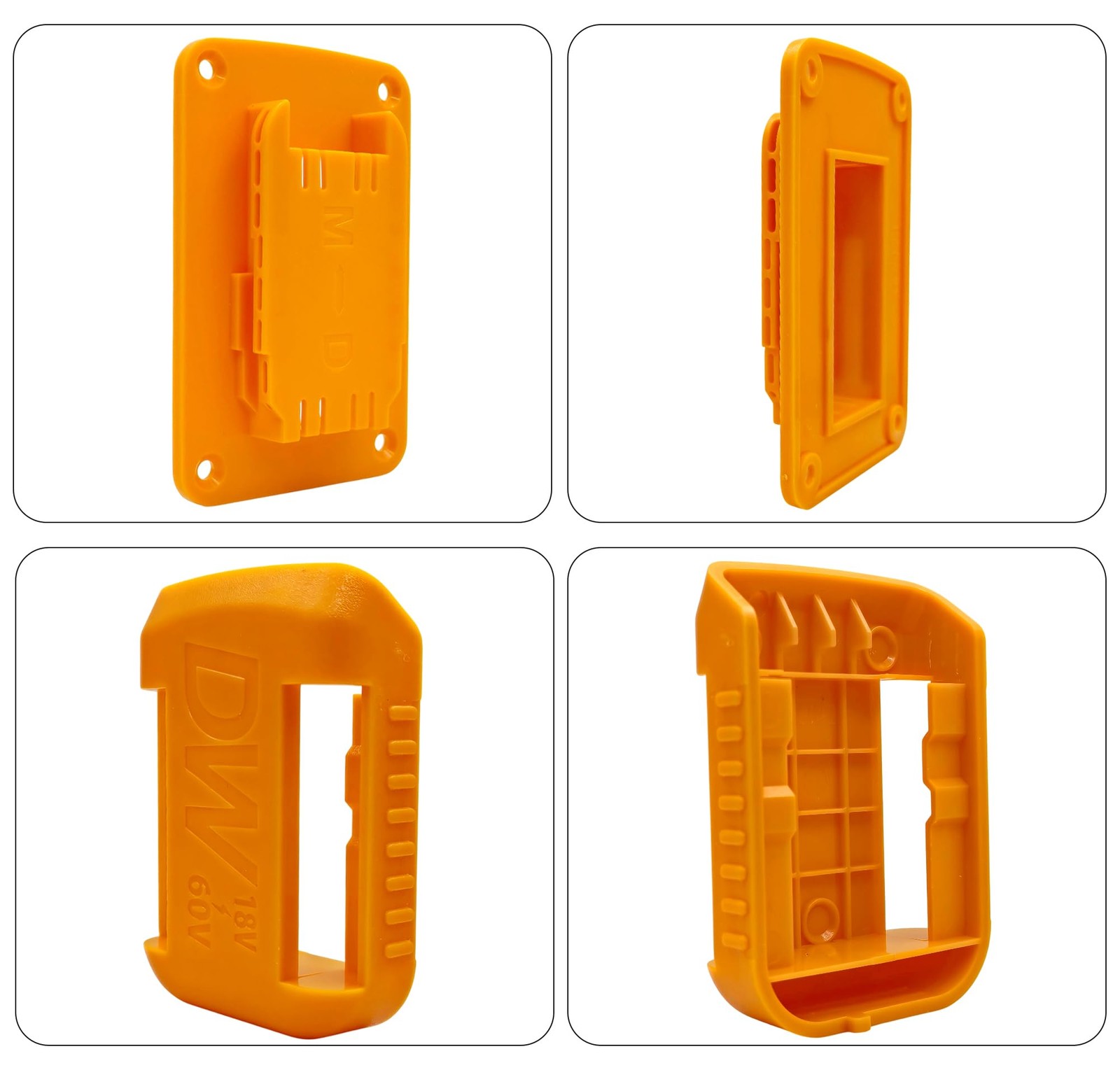 6pcs Tool Holders and 6pcs Battery Holders for Dewalt 20V/60V & Milwaukee M18…