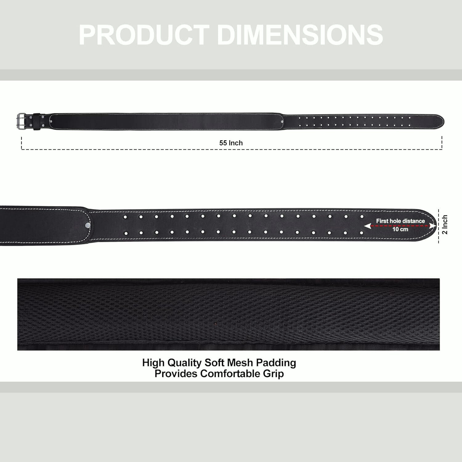 FUERI Leather Tool Work belt for men 2.5″ Foam Padded Thick Tool Pouch Belts