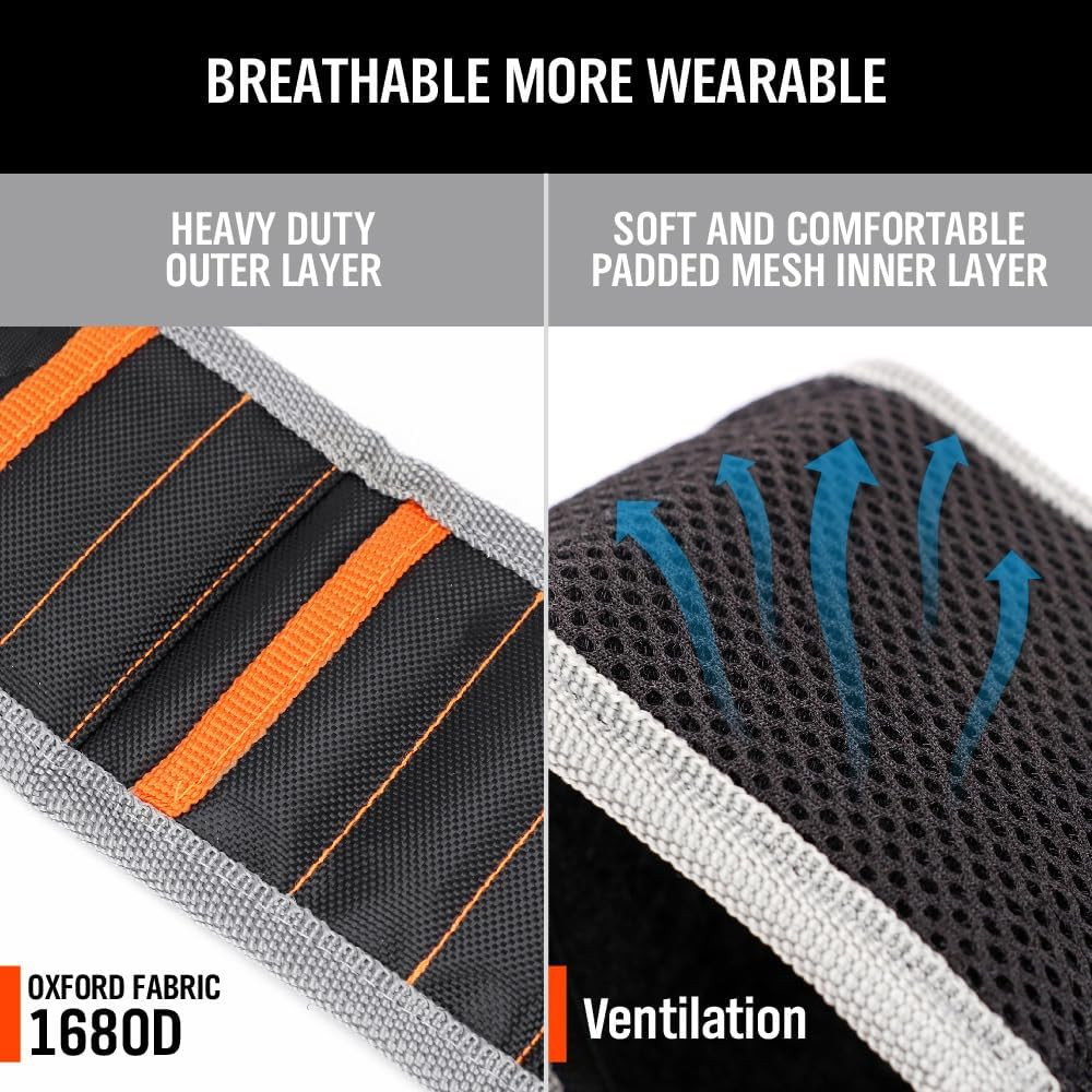HORUSDY Magnetic Wristband, Stocking Stuffers, Gifts for Men, Premium Tool Belt