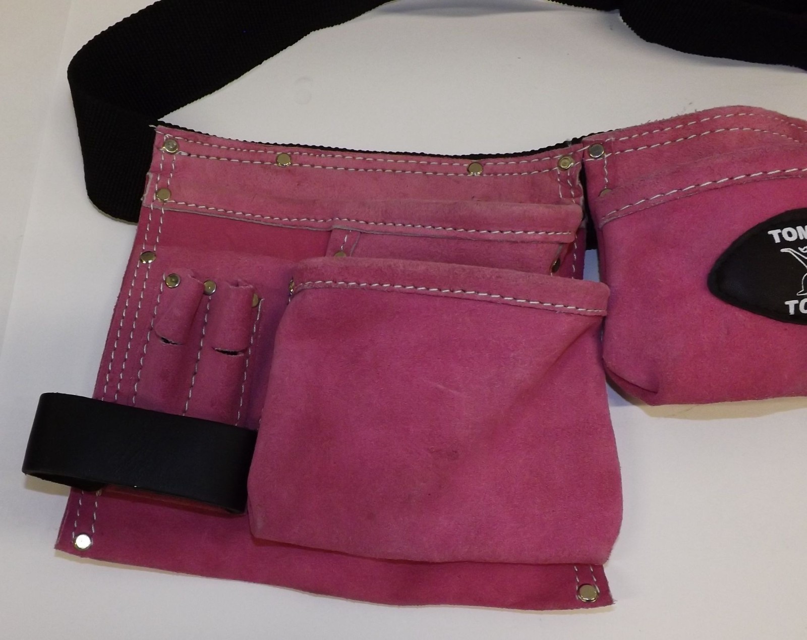 Pink Tomboy Tools Utility Tool Belt With Multiple Pockets & Adjustable Strap