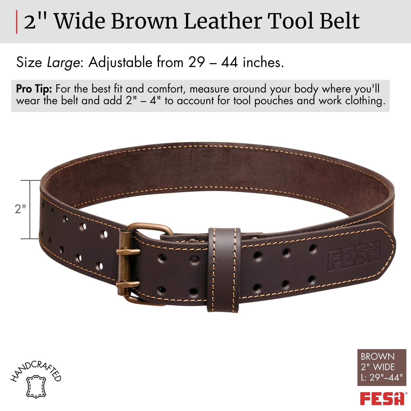 Mens Top Grain Leather Tool Belt Pouch Handcrafted Carpenter Professional Gear