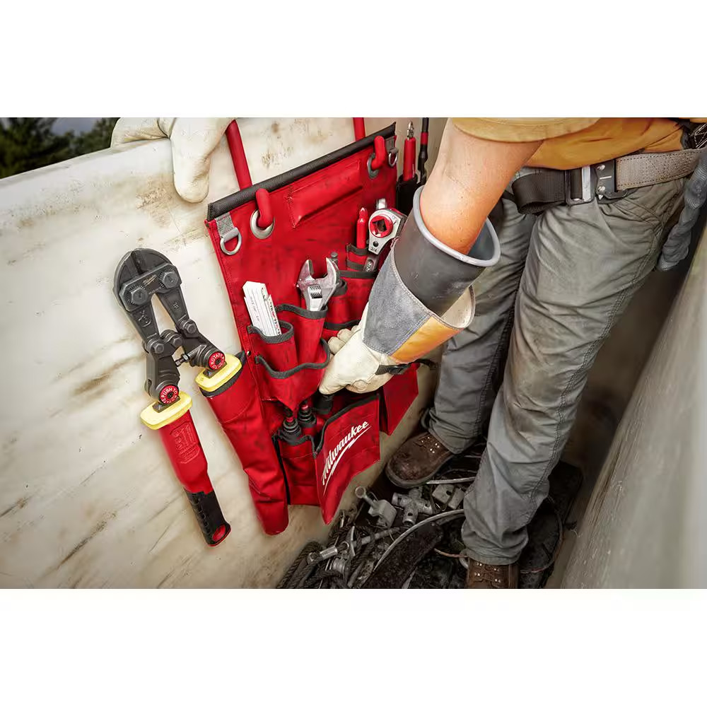 Lineman’S Compact Aerial Tool Apron with 3 In. Bucket Hooks