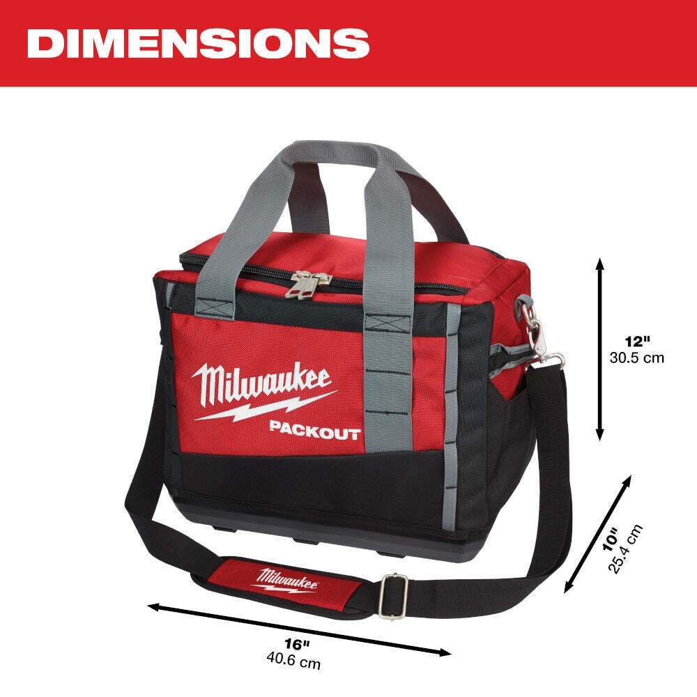 Milwaukee 48-22-8321 15-Inch Heavy Duty PACKOUT Carrying Tool Bag W/Tools
