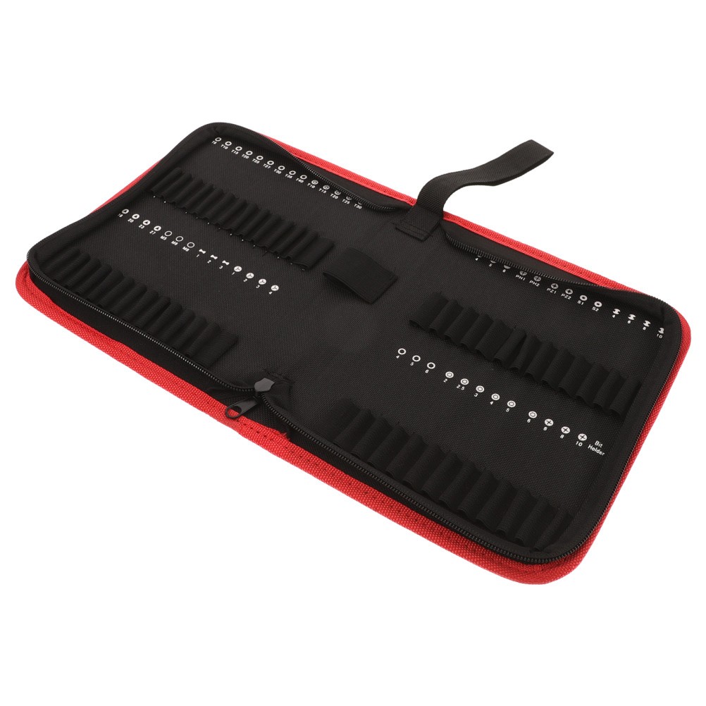 55Pcs Heavy Duty Oxford Cloth Utility Tool Bag with Handle for Easy Carry Black