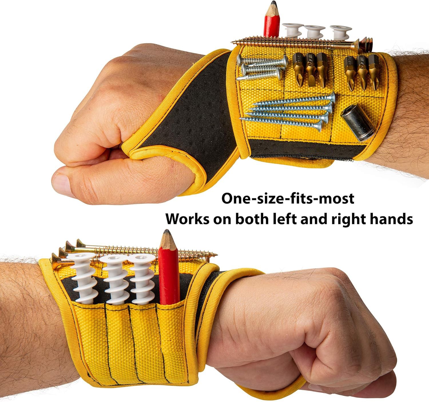 Magnetic wrist strap tool gift for him, magnetic screw bracket wrist support