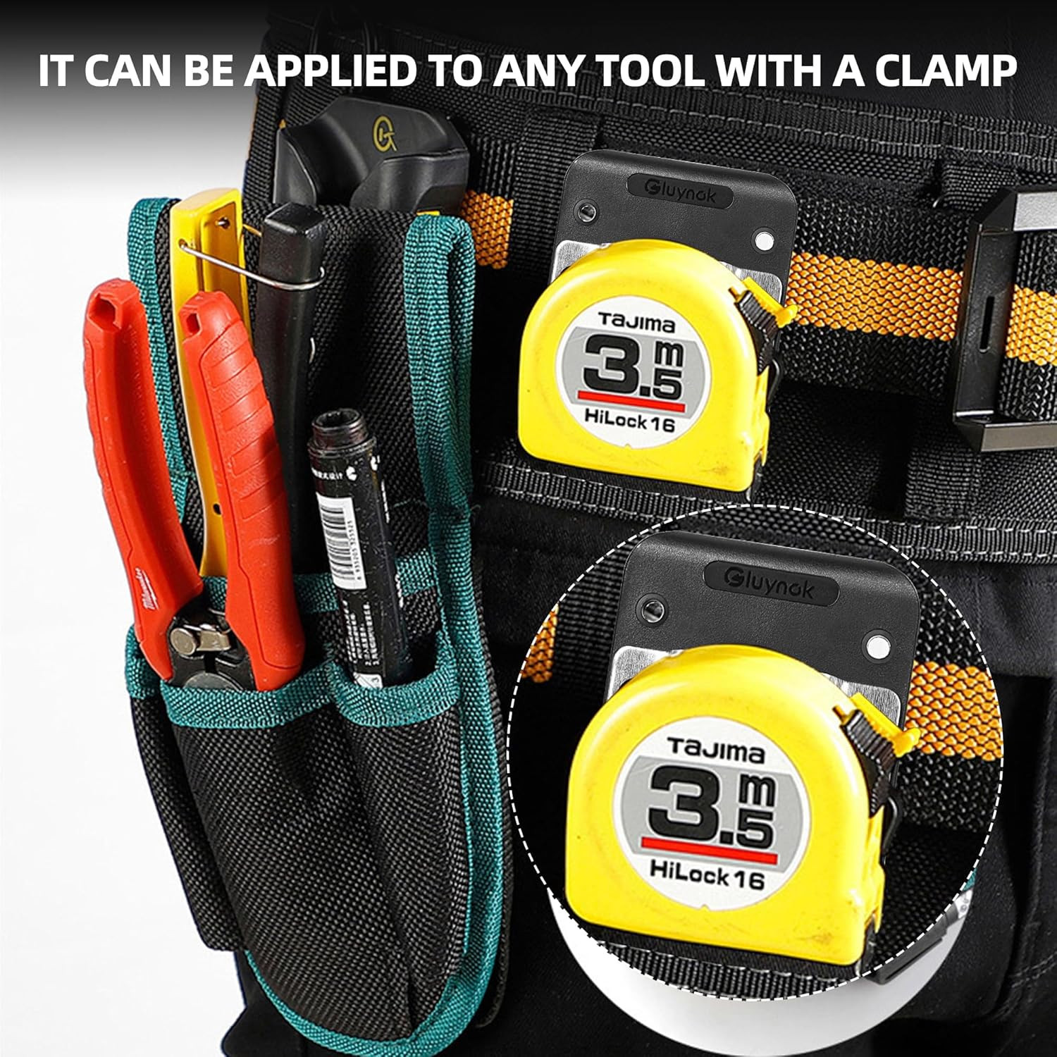 Tape Measure Holder，Drill Holder for Tool Belt-Simple Hook Holster for Cordless