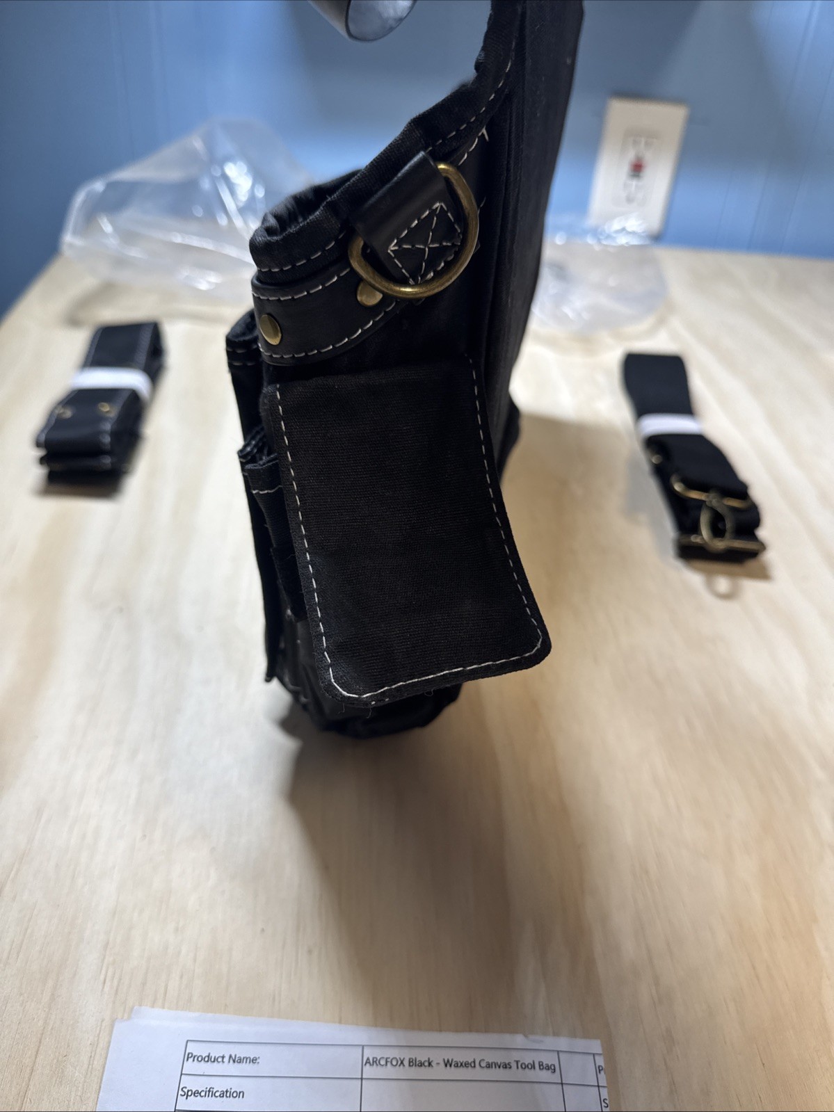 ARCFOX Black – Waxed Canvas Tool Pouch.
