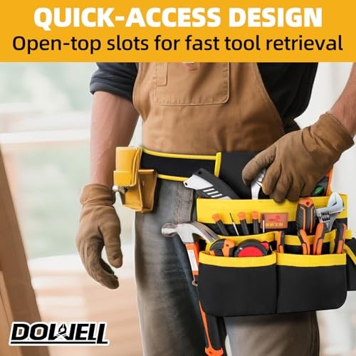Tool Belt for Men, Professional Toolbelt Pouches with Quick Access Style A