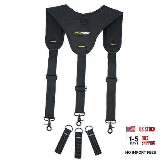 Tool Belt Suspender 3 point padded suspenders plus 3 pack 3 point support