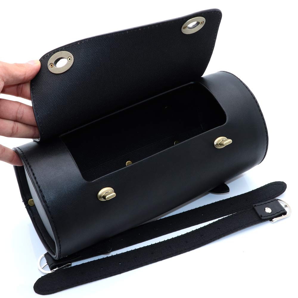 Motorcycle Handlebar Bag Mini Motorbike Fork Tool Bag, Universal Small Leathe…