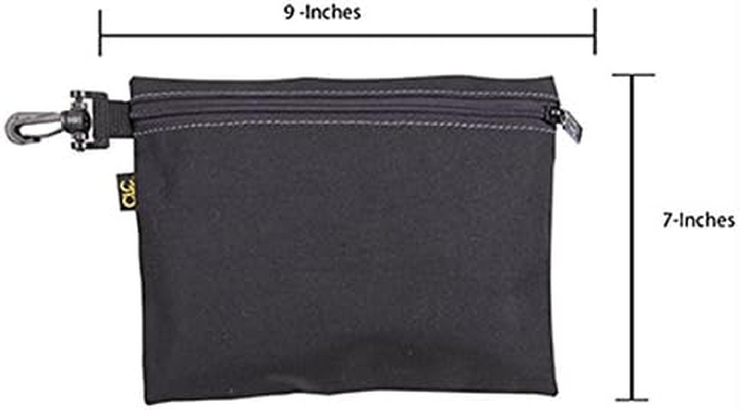 CLC Custom Leathercraft 1100 Multi-Purpose Clip-On Zippered Poly Bags, 3 Pack