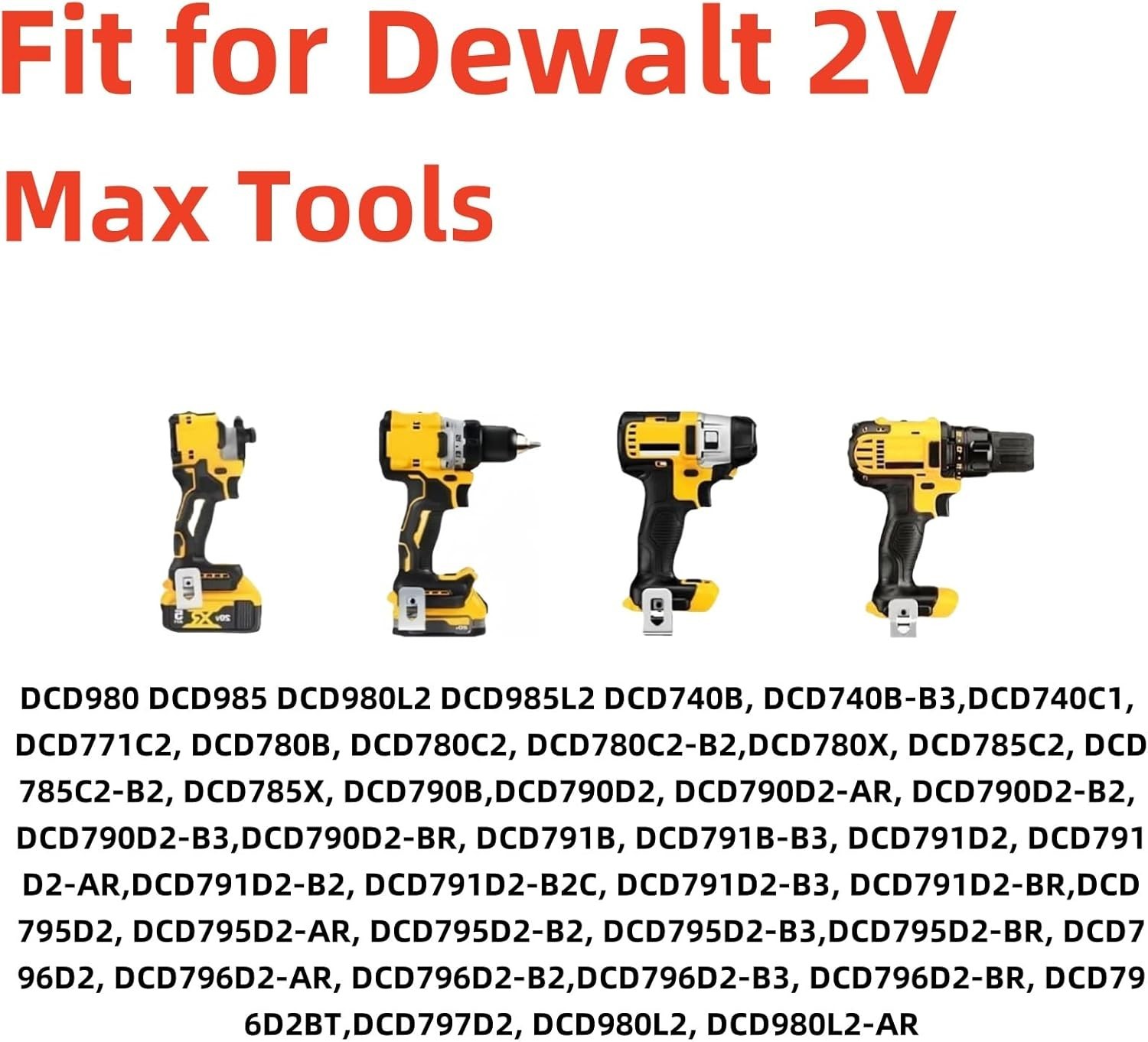 Durable 304 Stainless Steel Belt Clips for Secure DeWALT Tool Replacement