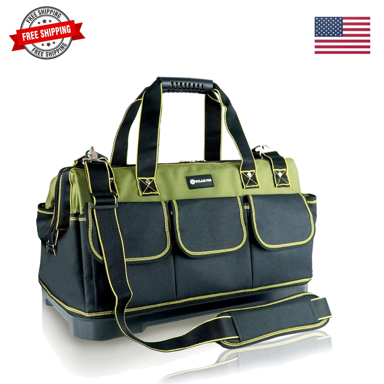 20inch Tool Bag for Men Women Heavy Duty with Waterproof Molded Base Large To…