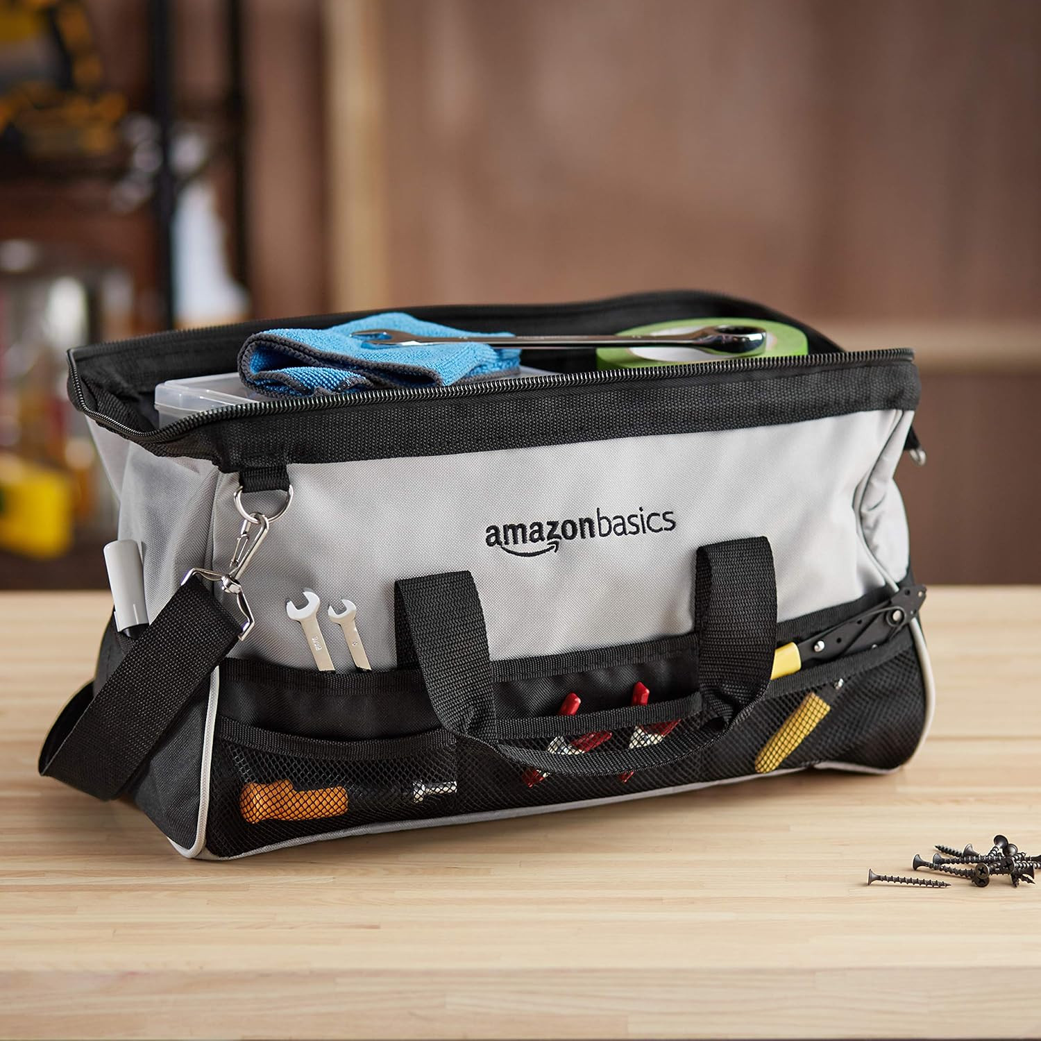 Durable Wear-Resistant Tool Storage Bag with Adjustable Shoulder Strap, Portable