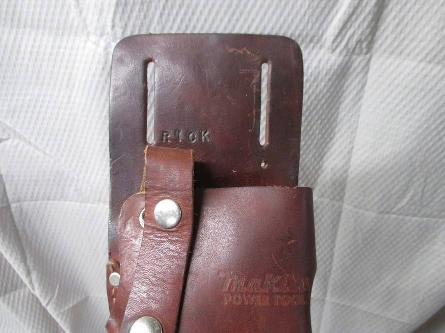 Makita Power Tool Cordless Drill Leather Holster Dark Brown