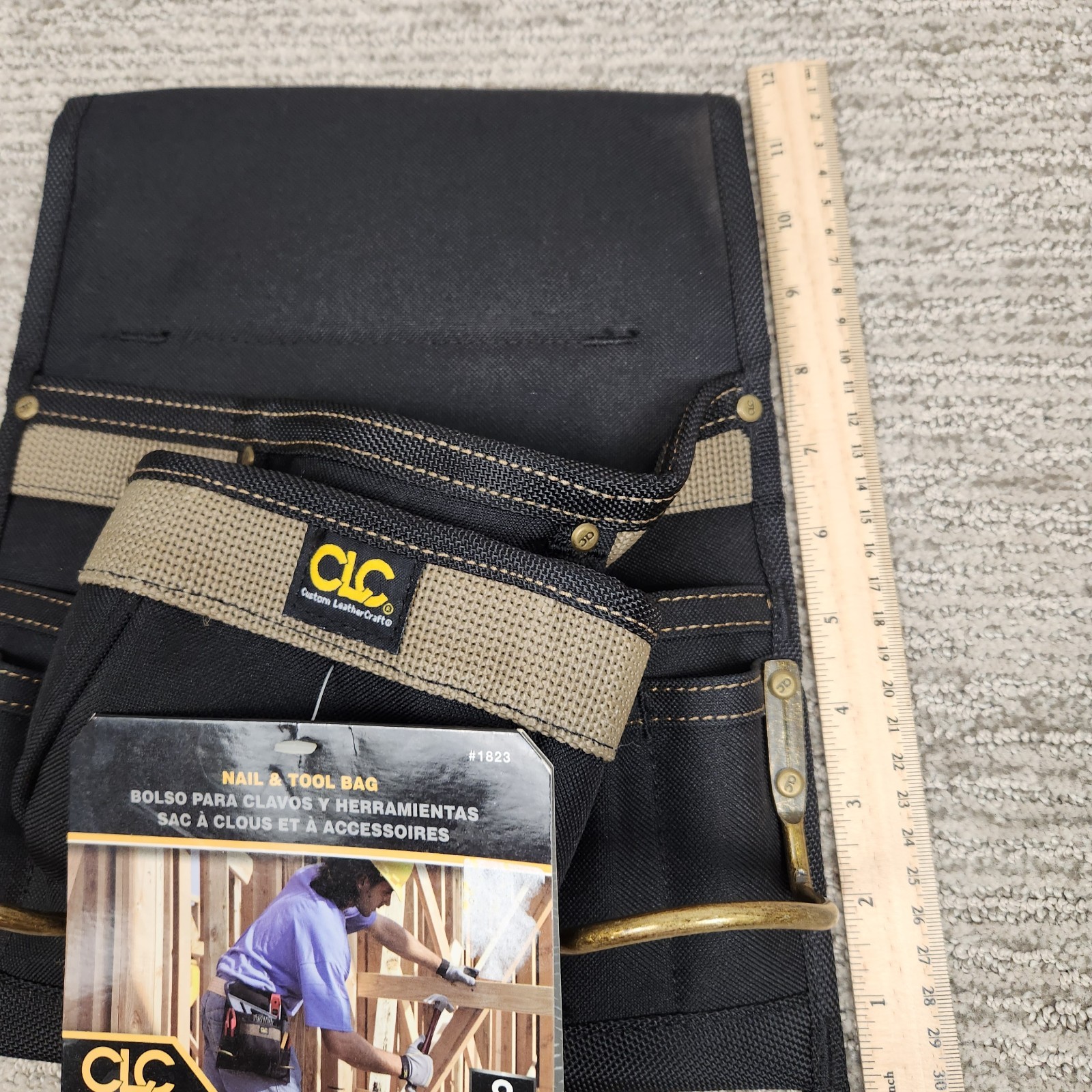 NEW CLC Custom Leathercraft 1823 Nail Tool Belt Bag 8-Pocket Rugged Construction