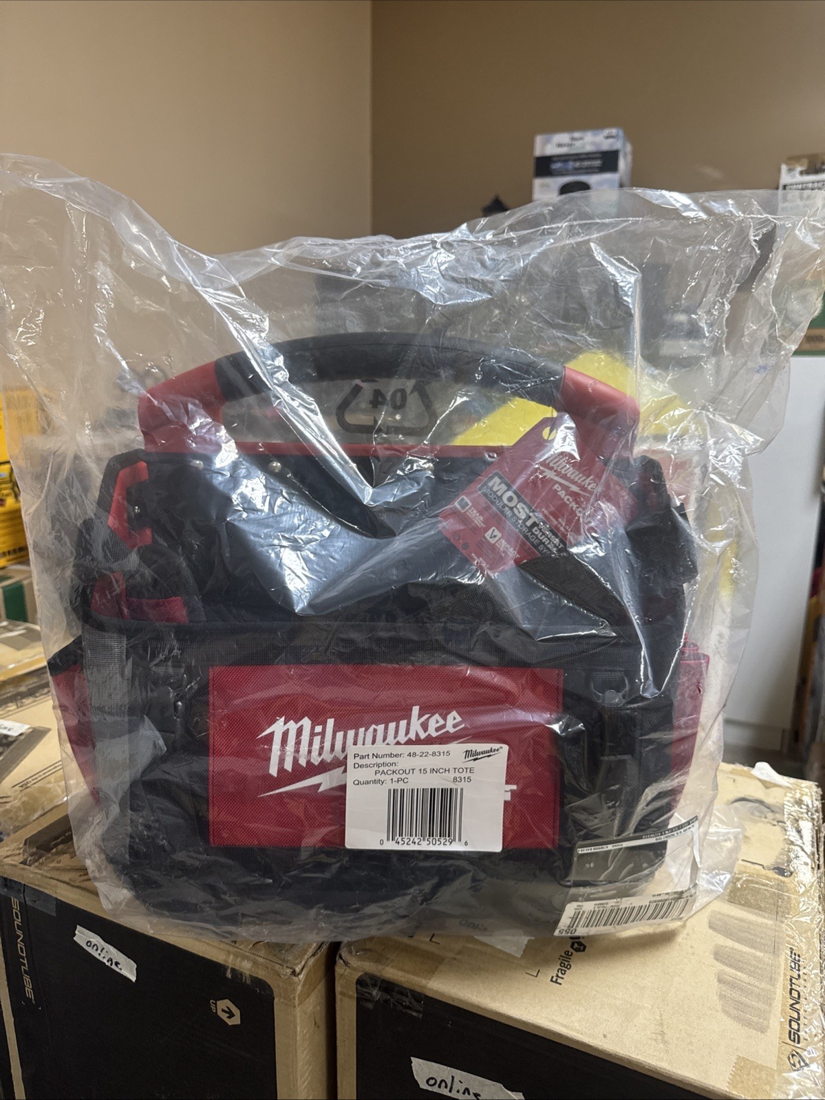 48-22-8315 15″ PACKOUT Storage 31Pockets Tear-Resistant Tool Tote For Milwaukee