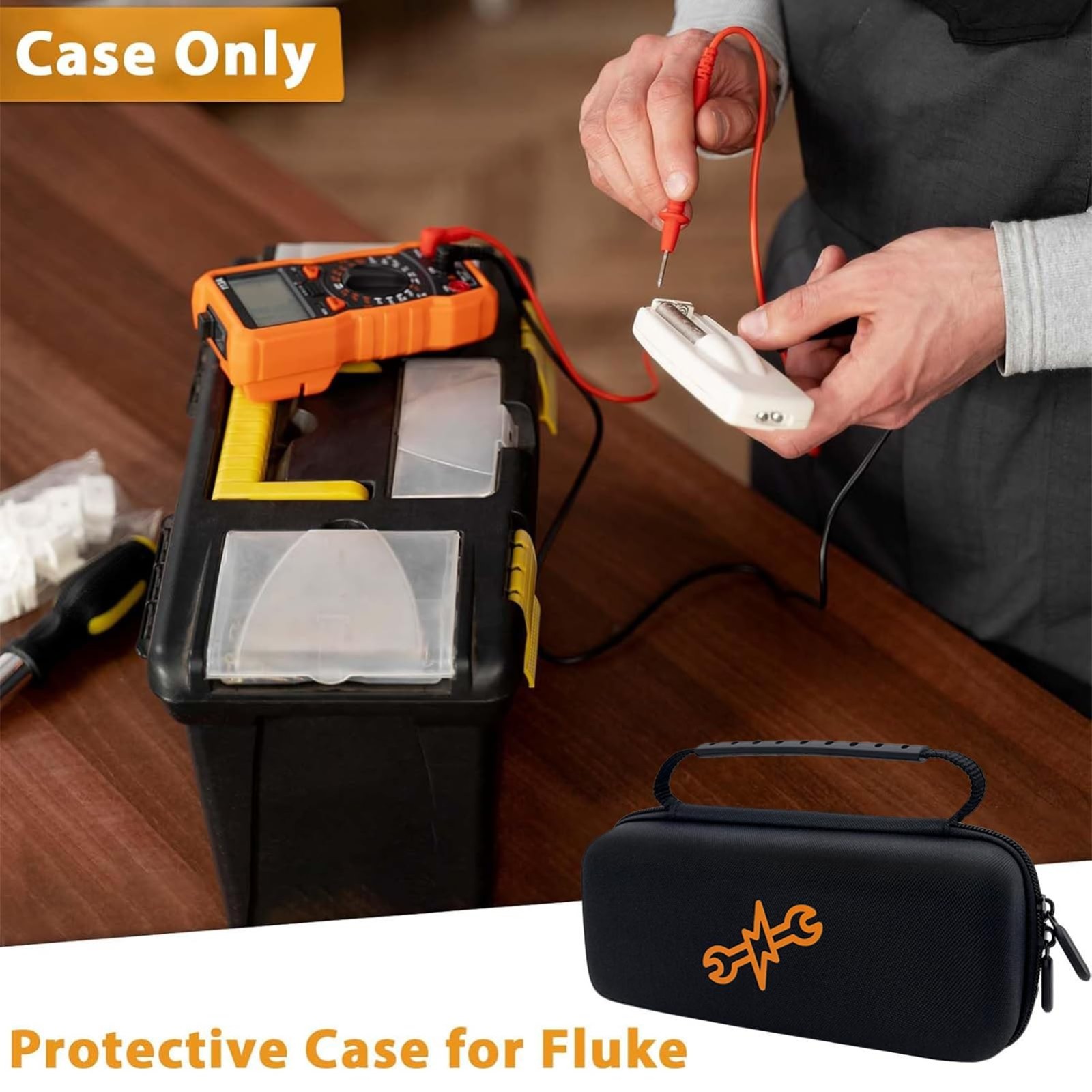 Hard Tool Carrying Case for Fluke Clamp Multimeter 323 324 325 303 305 – Case On