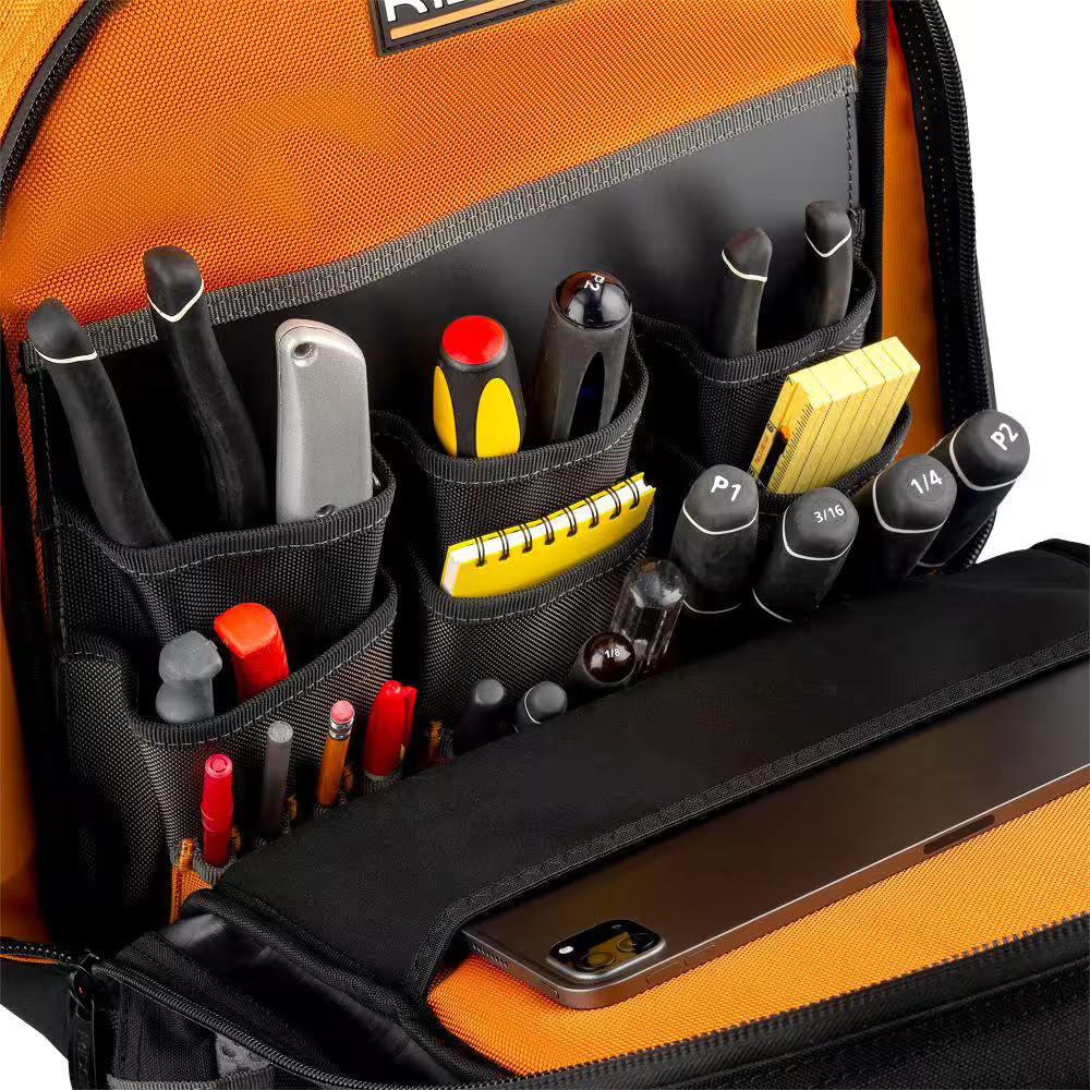 RIDGID 15 In. 55 Pocket Professional Grade Tool Backpack