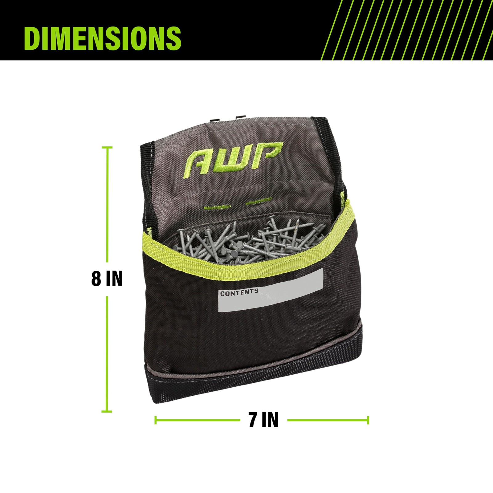 AWP TrapJaw Clip on Fastener Pouch with Spring Loaded Technology Metal Belt Clip