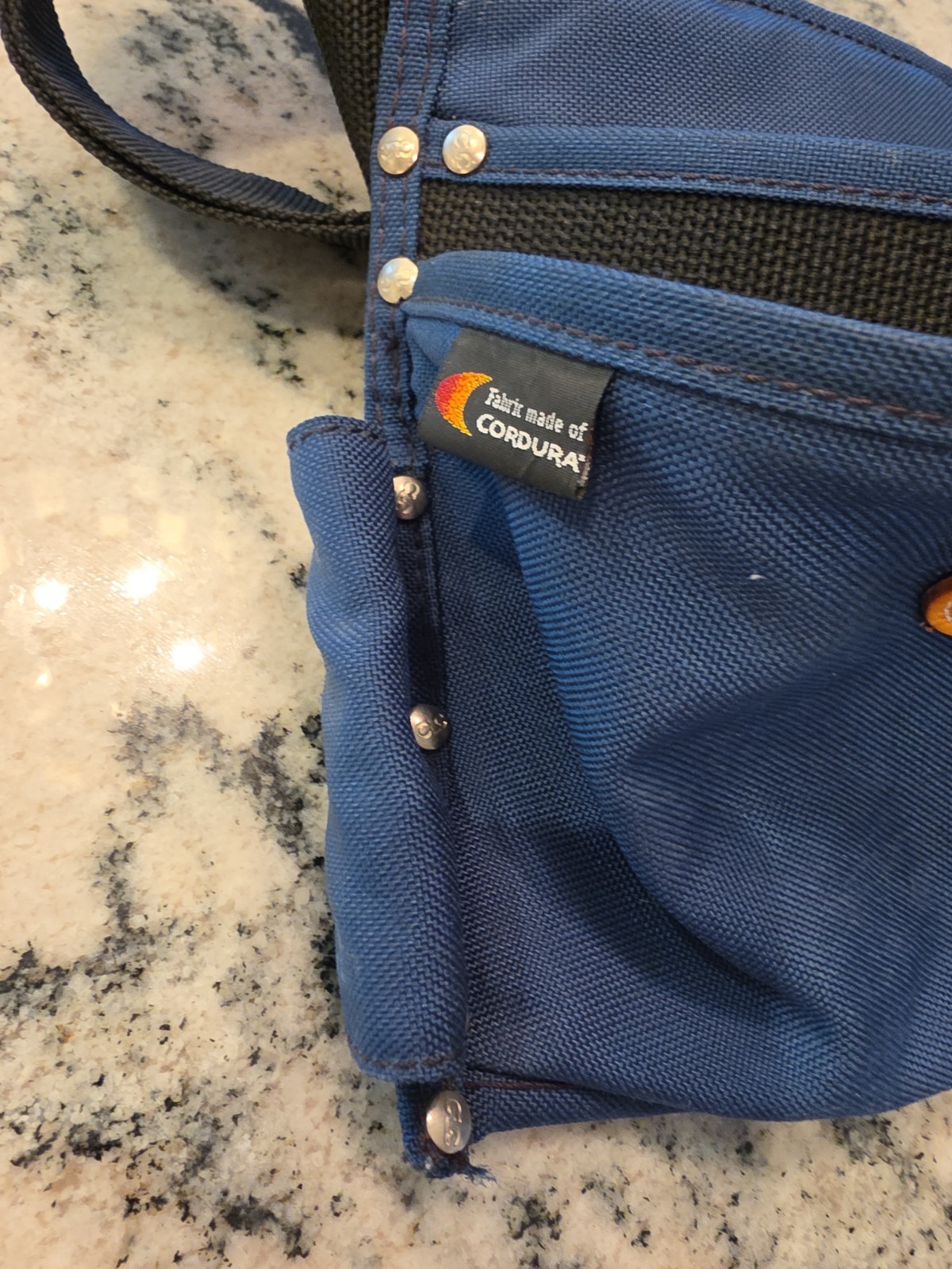 DuroLite Canvas Tool Belt Pouch Multi-Pocket Blue Work Apron – Excellent…