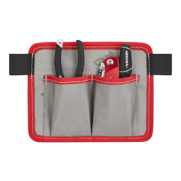 Husky Tool Tote Bag 10in Heavy Duty Tool Organizer Parts Bin Shoulder Strap