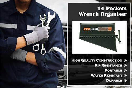 Wrench Roll Organizer Metric & Standard Tool Set Pouch Bag Handmade,Heavy Weight