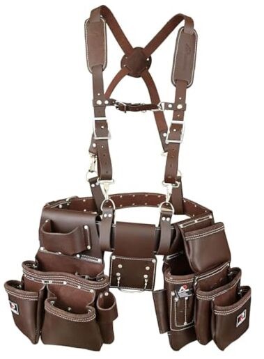 AP-LEATHER PRO-19 100% Genuine Full Grain Leather Tool Chocolate Brown