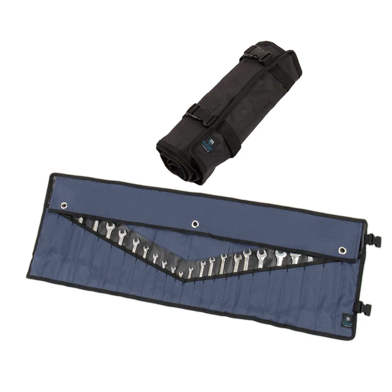Wrench Roll Up Pouch – Wrench Organizer & Tool Holder With SAE & Metric Labels