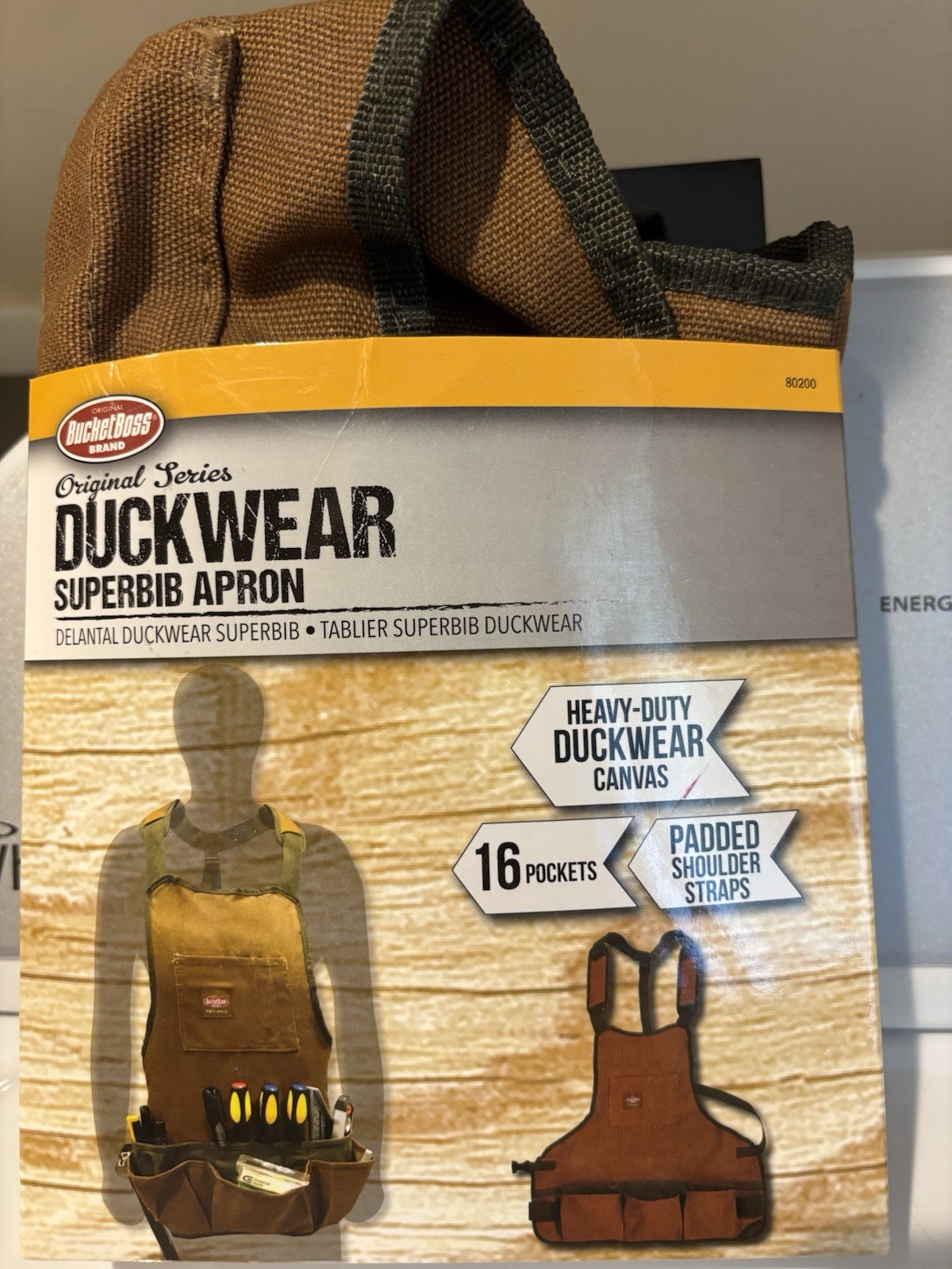 Bucket Boss 80200 Tool Apron, Tool Apron, Brown, Canvas, 16 Pockets